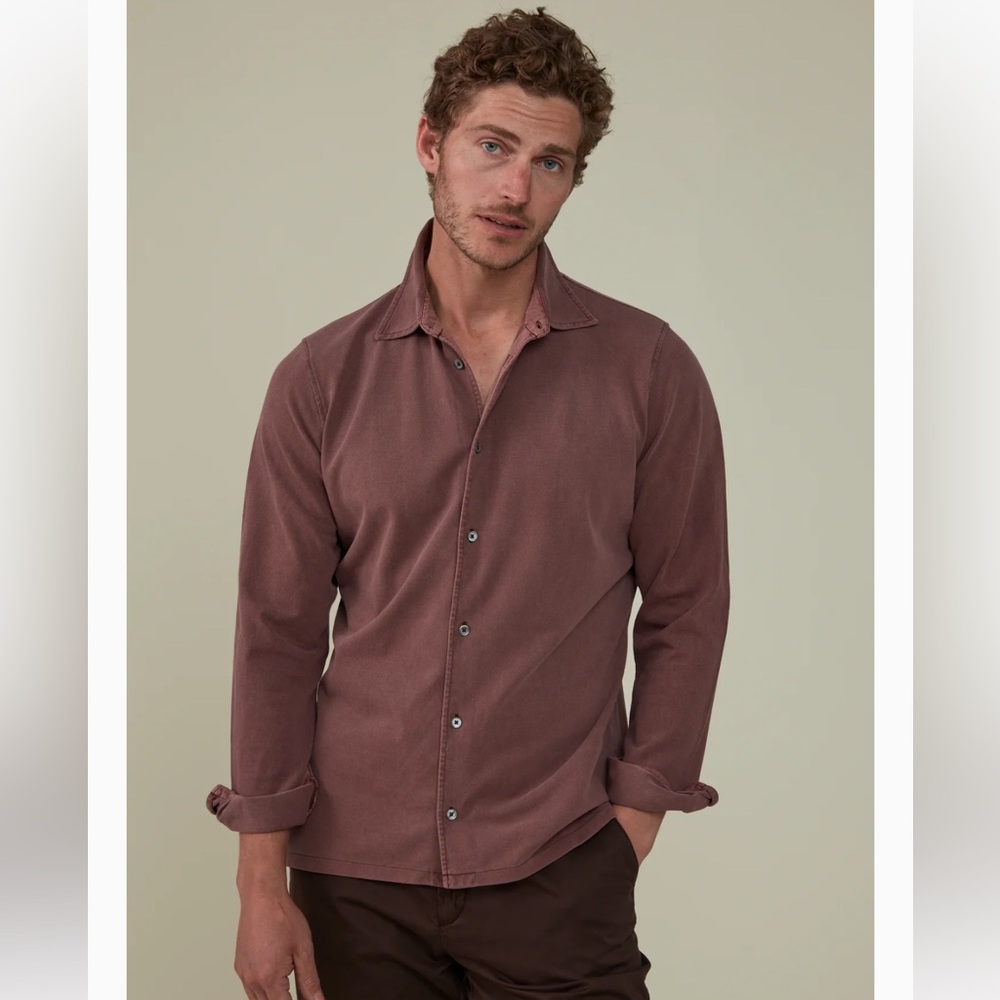 NWT Christian Kimber jersey button-down L